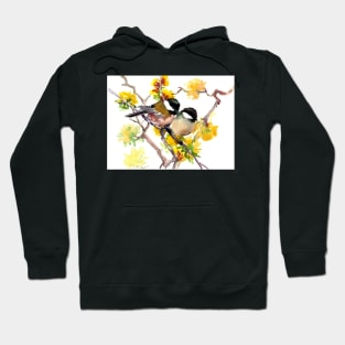 Birds in The Spring, Beutiful Cute bird art, design Hoodie